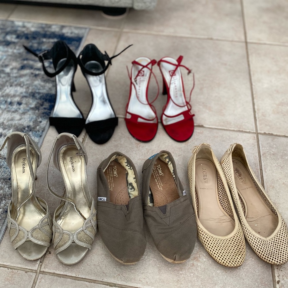 Lot of Women’s Sandals and Shoes